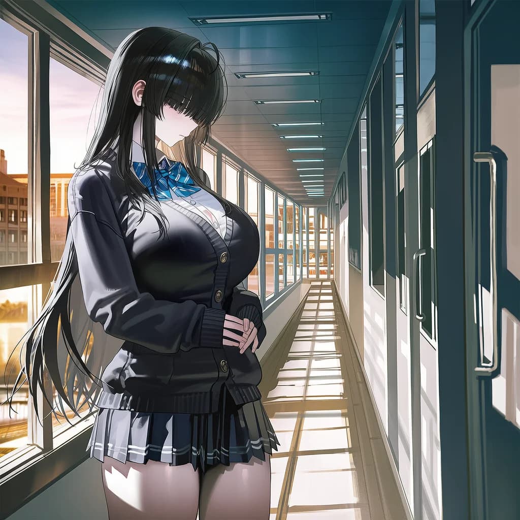 교실 뒤편의 두 사람